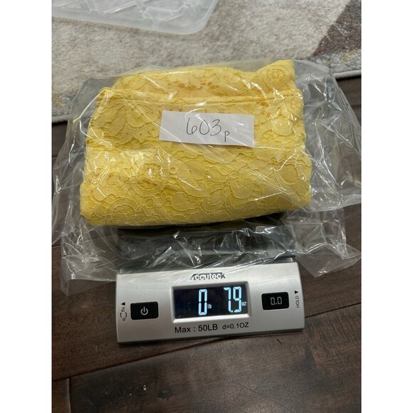 Isaac Mizrahi Live! Floral Lace Tank Top Yellow Sz Large Sleeveless Bohemian - Picture 10 of 10